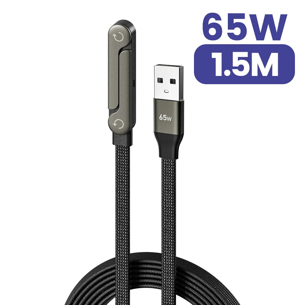 65W Fast Charge Cable & Phone Stand     עם מעמד לטלפון W65 כבל טעינה לטלפון