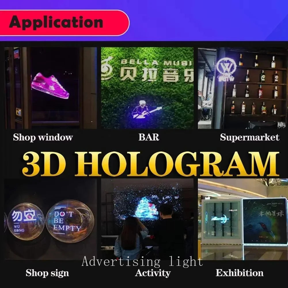 3D LED Holographic Fan Display         מקרן הולוגרמה תלת-ממדי