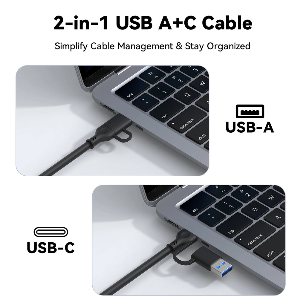 7-Port High-Speed USB Data Hub with Power Adapter    מפצל יו אס בי עם 7 יציאות ומתאם חשמל