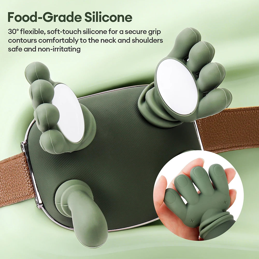 Hand-Shaped Trapezius and Neck Massager – Lightweight Deep Tissue Relief       מעסה אלחוטי לשרירי הטרפז, הצוואר והכתפיים – הקלה עמוקה ונוחה
