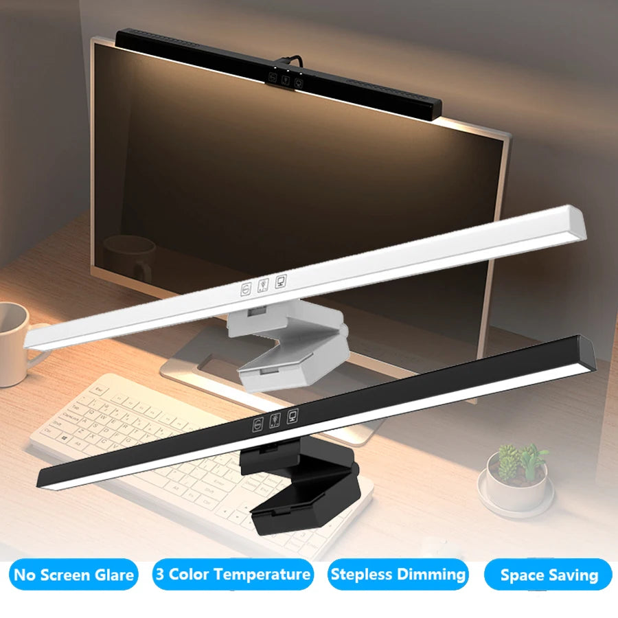 50cm LED Monitor Light Bar – Professional Desk Lamp   מנורת מסך 50 ס"מ – תאורת לד מקצועית לשולחן עבודה