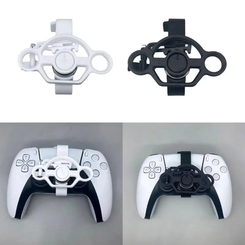 Mini Steering Wheel Attachment for PS5 Controller     הגה מיני למשחקי מרוצים לשלט סוני 5