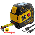 2-in-1 Digital Laser Tape Measure (80m) with Rechargeable Battery         סרט מדידה משולב לייזר דיגיטלי נטען עד 80 מטר