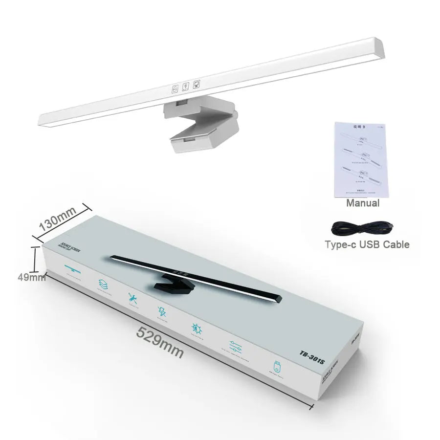50cm LED Monitor Light Bar – Professional Desk Lamp   מנורת מסך 50 ס"מ – תאורת לד מקצועית לשולחן עבודה