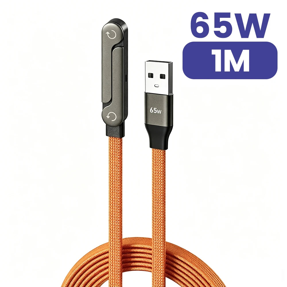 65W Fast Charge Cable & Phone Stand     עם מעמד לטלפון W65 כבל טעינה לטלפון