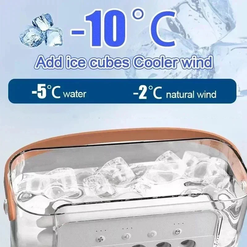 3-in-1 Portable Air Cooler Fan and Humidifier    מאוורר קירור ומכשיר אדים נייד 3 ב-1