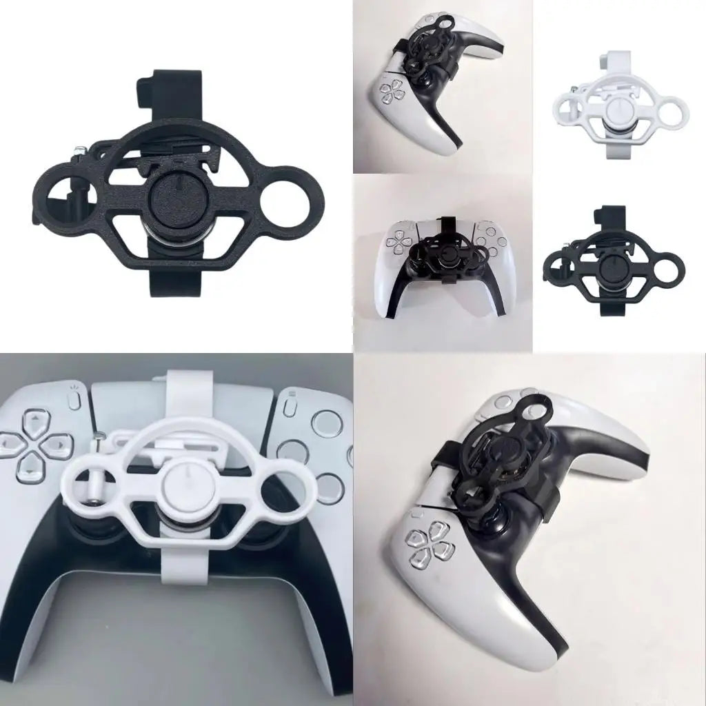 Mini Steering Wheel Attachment for PS5 Controller     הגה מיני למשחקי מרוצים לשלט סוני 5