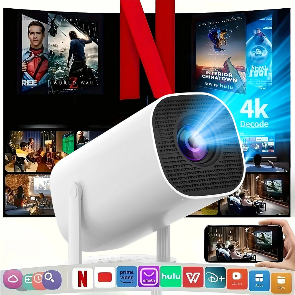 Portable Smart Projector with WiFi 6 & Bluetooth 5.0         מקרן חכם נייד עם חיבור אלחוטי מהיר ובלוטות'