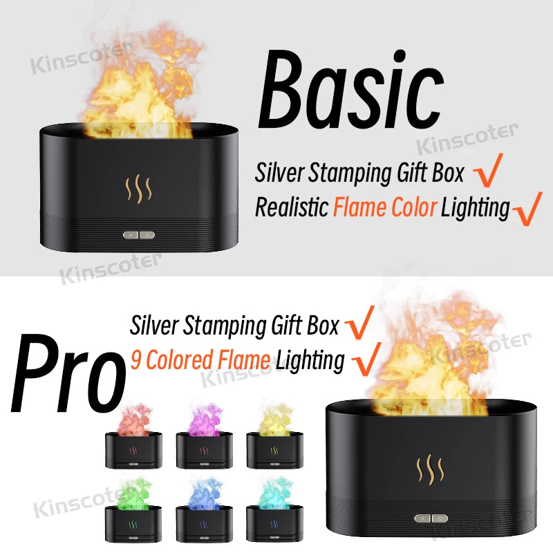 "Flame Glow" Essential Oil Diffuser – Luxury Atmosphere & Aromatherapy   מפיץ ארומה "להבה חיה" – לאווירה יוקרתית ורוגע מוחלט