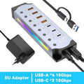 7-Port High-Speed USB Data Hub with Power Adapter    מפצל יו אס בי עם 7 יציאות ומתאם חשמל