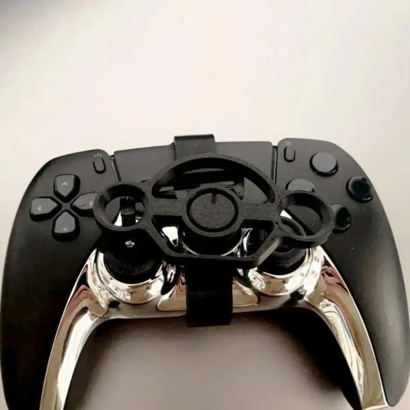 Mini Steering Wheel Attachment for PS5 Controller     הגה מיני למשחקי מרוצים לשלט סוני 5
