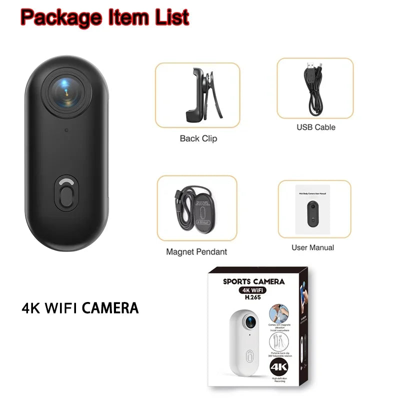 4K POV Sports Action Camera – Wearable Hands-Free Recording     מצלמת אקסטרים POV – צילום גוף בחופשיות מלאה