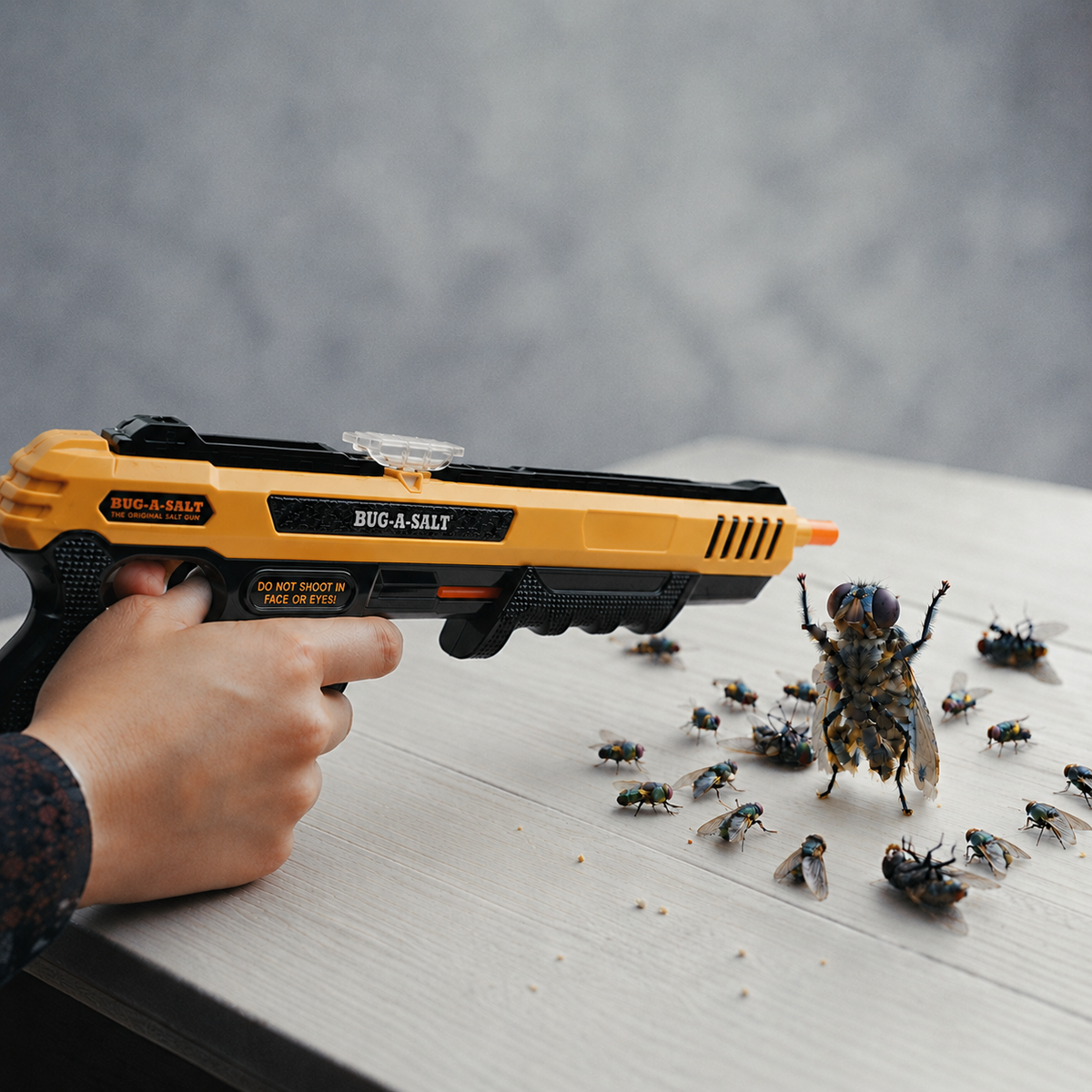 Precision Salt Blaster - Eco-Friendly Bug Zapper   רובה מלח נגד חרקים וזבובים