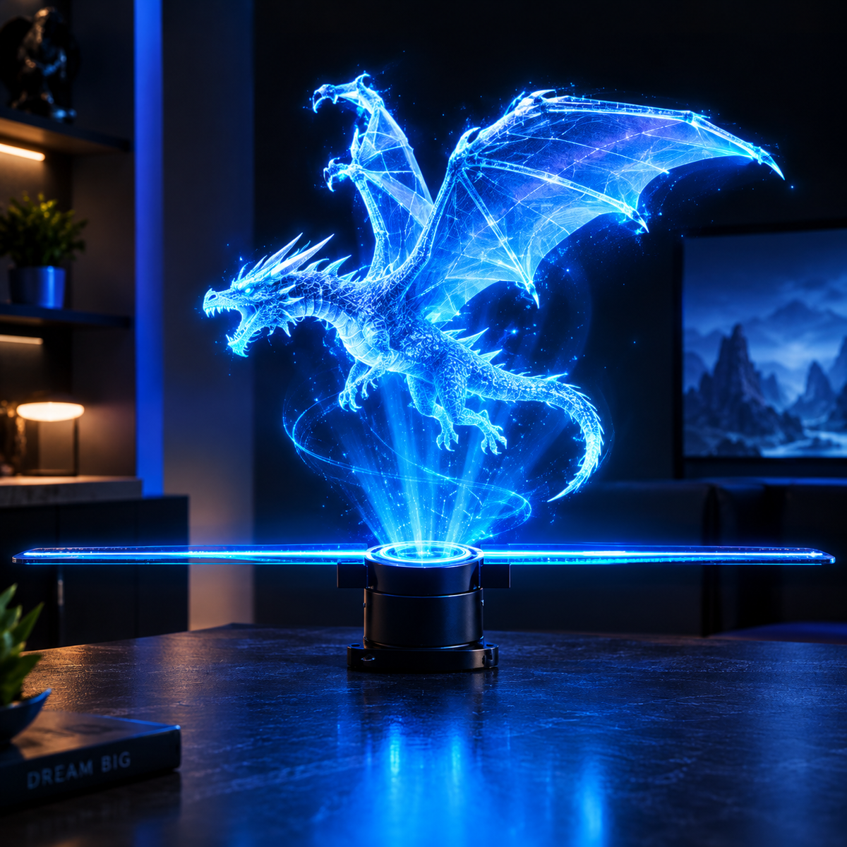 3D LED Holographic Fan Display         מקרן הולוגרמה תלת-ממדי